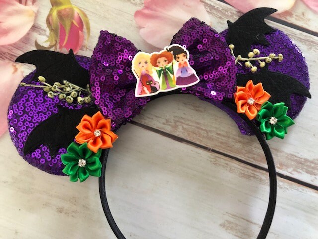Disney Hocus Pocus Sanderson Sisters Binx Ears Headband Minnie Mouse Halloween 1 Sanderson Sisters Mouse Ears – Hocus Pocus Halloween Party  main image 4