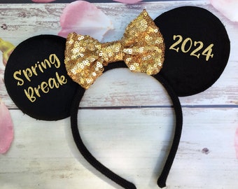 Spring Break 2024 Mouse ears headband