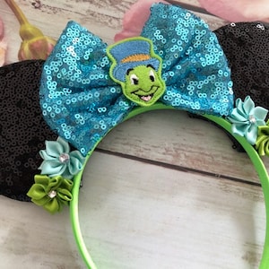 Jiminy Cricket Mouse ears headband-Party headband- Halloween costume