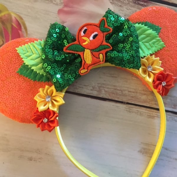 Orange Bird Mouse Ears Headband-Party Headband-dress up,vacation,Halloween costume,photo prop