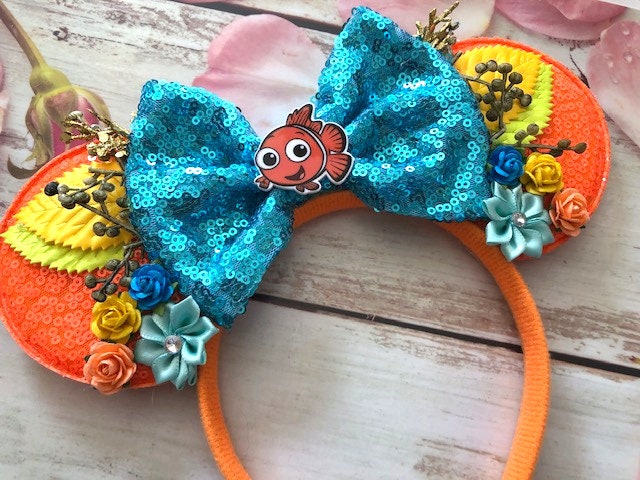 Finding Nemo inspired Mouse ears headband- Spring- Summer vacation mouse ears headband