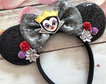 NWOT Disney Parks Snow White Magic Mirror Metallic Evil Queen Ear Headband Disney.Parks Evil Queen Snow White and the Seven Dwarfs  main image 3