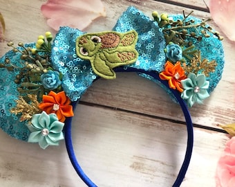 Finding Dory-Finding Nemo Squirt Minnie Mouse Ears Headband- costume,Halloween,dress up,photo prop, under the sea party