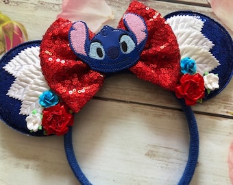 Stitch Inspired Mouse ears headband