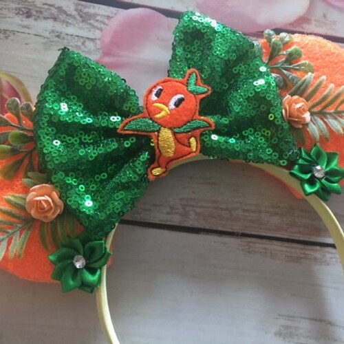 Orange Bird Mouse Ears Headbandparty Headbanddress Etsy