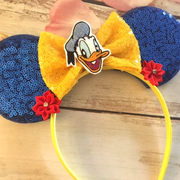 Donald Duck Mouse Ears-  Holiday Mouse Ears- ears-vacation,Mouse,Ears,Headband