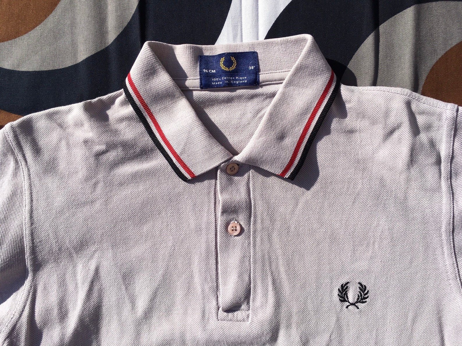 Vintage Fred Perry M12 light grey polo shirt Made in England | Etsy