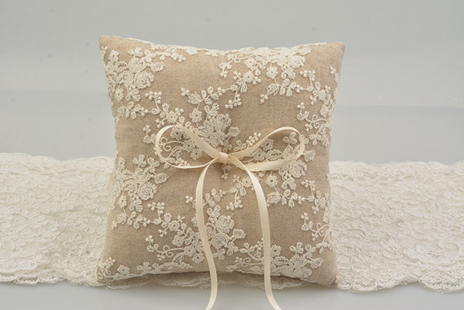 Ring Bearer Pillow White Lace Ring Bearer Pillow Wedding Etsy