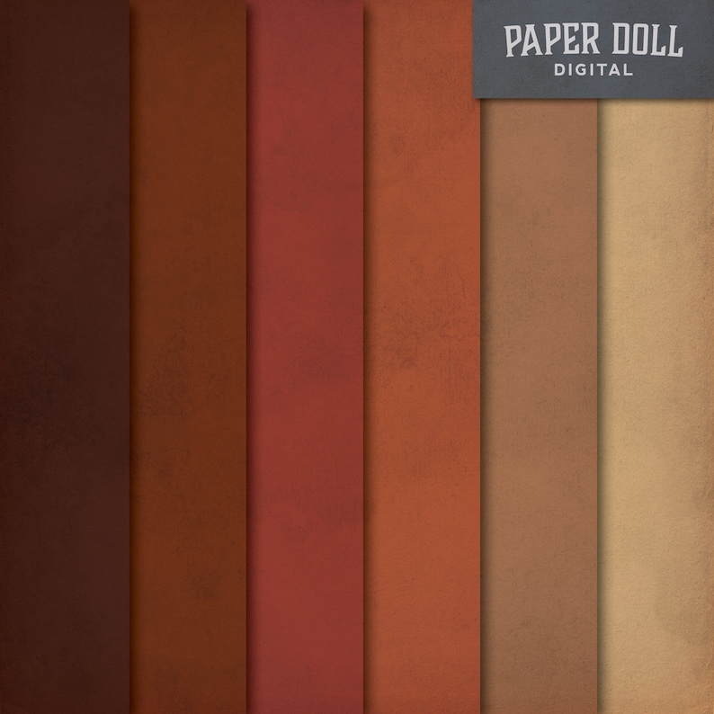 Earth Tone Digital Paper Textured Scrapbooking Paper Etsy