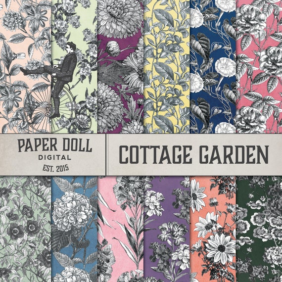 Victorian Floral Digital Paper – Scrapbooking, Junk Journal (Instant Download)