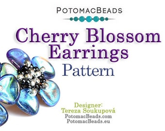 Cherry Blossom Earrings Pattern by Tereza Soukupova