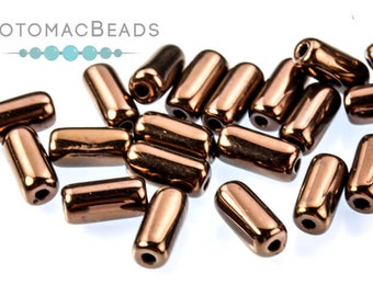 95 beads per tube Tubelet Beads Lava Red 6x2.8mm