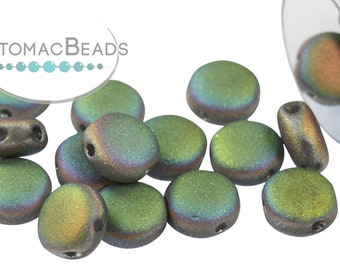Crystal Capri Gold Full 6mm DiscDuo\u00ae Bead Factory Pack of 300