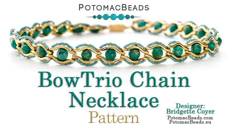 Bowtrio Chain Necklace Pattern by Bridgette Coyer Etsy Canada