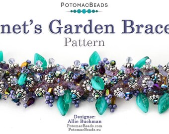 Monet's Garden Bracelet Pattern by Allie Buchman