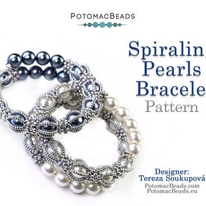 Spiraling Pearls Bracelet Pattern by Tereza Soukupova