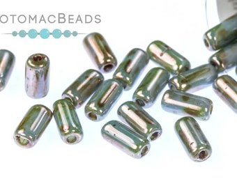 95 beads per tube Tubelet Beads Lava Red 6x2.8mm