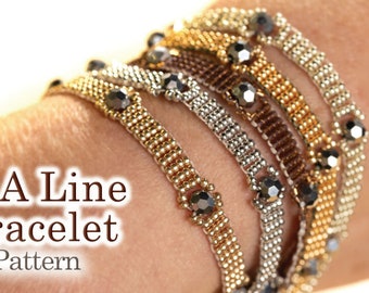 In A Line Bracelet Pattern by Sheryl Steele