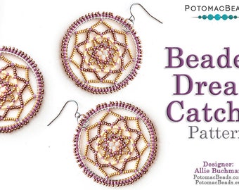 Patrón de atrapasueños con cuentas de Allie Buchman