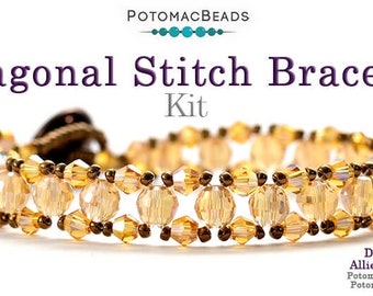 Kit - Diagonal Stitch Bracelet (Champagne)