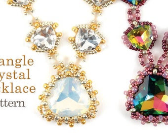Triangle Crystal Necklace Pattern by Allie Buchman