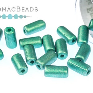 Tubelet Beads - Metallic Emerald 6x2.8mm (Factory Pack of 600)