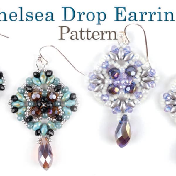 Chelsea Drop Earrings Pattern by Sheryl Steele