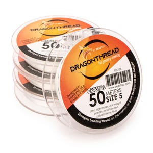 BeadTec Dragon Thread - White (Crystal) .005'' 50m Spool