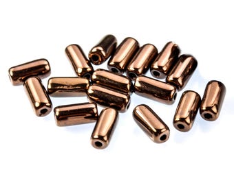 Tubelet Beads - Jet Bronze 6x2.8mm (Factory pack of 600)