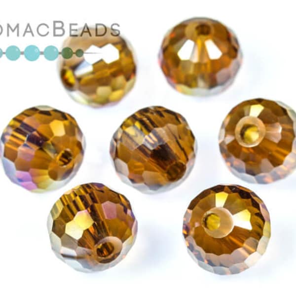 Potomac Crystal Disco Balls - Smokey Topaz AB 8mm (96 Facets)