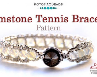 Gemstone Tennis Bracelet Pattern by Allie Buchman