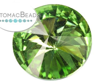 Potomac Crystal Rivoli - Peridot 18mm (Pack of 2)