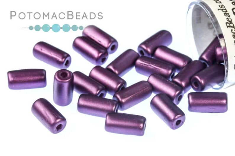 95 beads per tube Tubelet Beads Lava Red 6x2.8mm