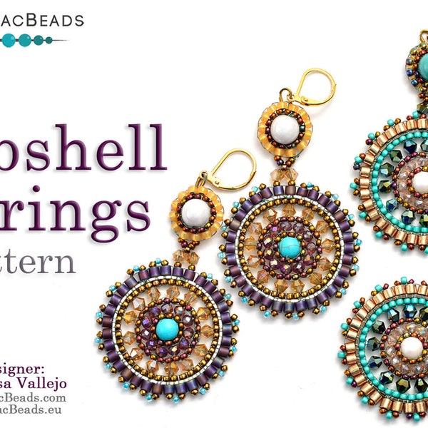 Bombshell Earrings Pattern by Marissa Vallejo