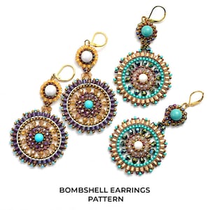 Bombshell Earrings Pattern by Marissa Vallejo