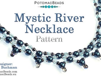 Mystic River Necklace Pattern by Allie Buchamn