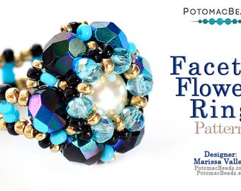 Faceted Flowers Ring Pattern by Marissa Vallejo