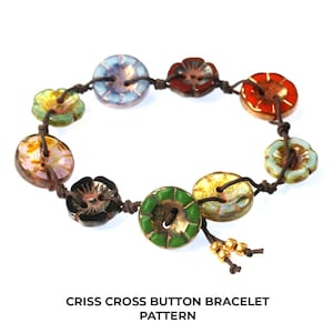 Pattern - Criss Cross Button Bracelet