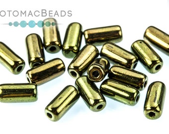 95 beads per tube Tubelet Beads Lava Red 6x2.8mm