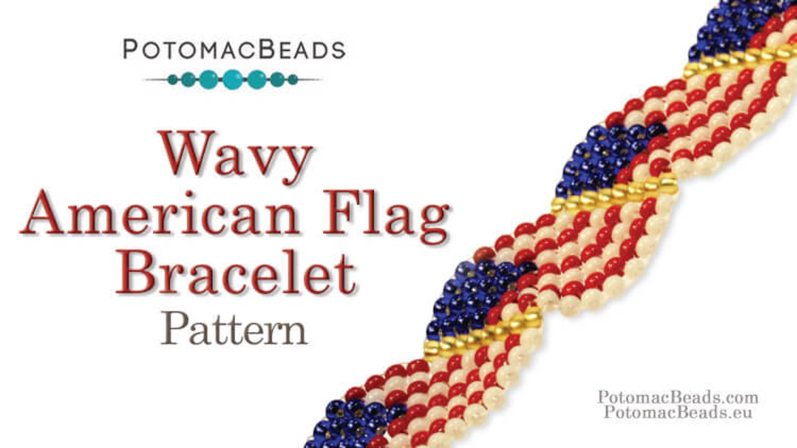 Wavy American Flag Bracelet Pattern by Allie Buchman Etsy
