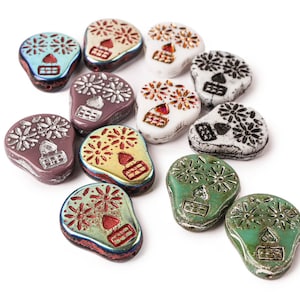 Sugar Skull Beads - 5 Color Collection | Pack of 25