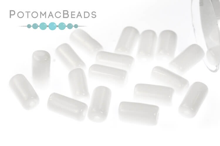 95 beads per tube Tubelet Beads Lava Red 6x2.8mm