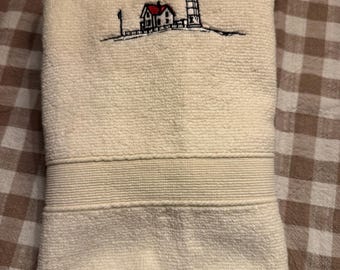 Nubble Lighthouse Bath Towel