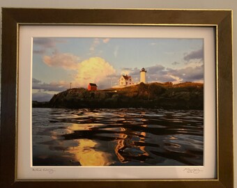 Perfect Evening (at Nubble Lighthouse) framed 11x14 print.