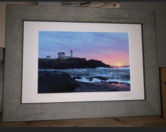 Winter Sunrise framed 8x12 print.