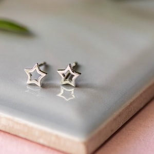 Sterling Silver Star Studs