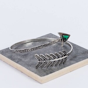 Boho Upper Arm Silver Cuff