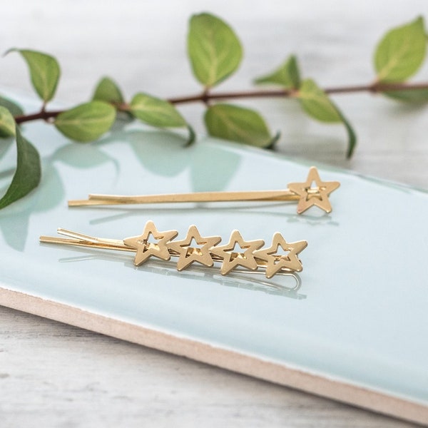 Gold Star Hair Pins