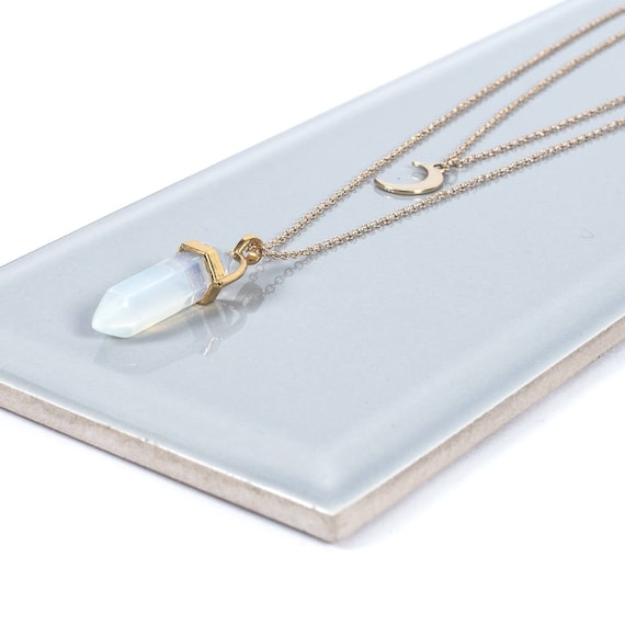 Opal Gemstone Gold  Necklace