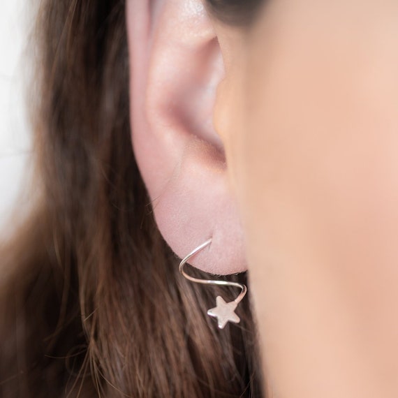 Shooting Star Silver Earrings